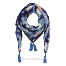 Fashion new ladies imprimé foulard carré en soie